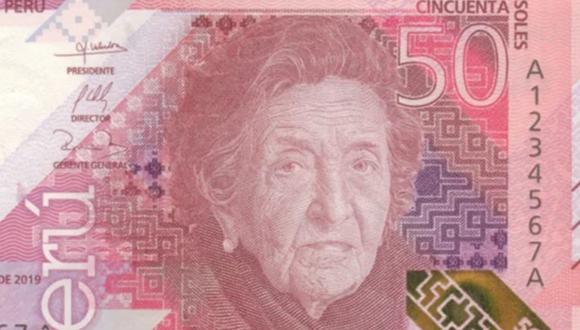 María Rostworowski es la figura de los nuevos billetes de S/ 50 que están en circulación desde el miércoles 20 de julio (Foto: BCR)