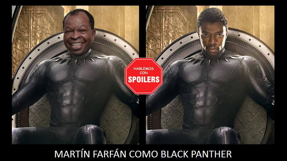Martín Farfán como 'Pantera Negra'. (Facebook 'Hablemos con spoilers')