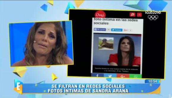 Sandra Arana evalúa qué medidas tomará contra la persona que filtró sus fotos íntimas en las redes sociales. (Captura de TV)