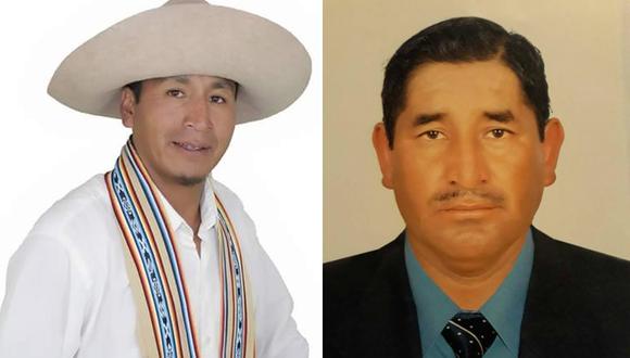 El alcalde del distrito de Quiñota (Chumbivilcas, Cusco), Oscar Chahua, y el subprefecto Toribio Álvarez, fueron trasladados a la comisaría de Santo Tomás.  (Fotos: Facebook)