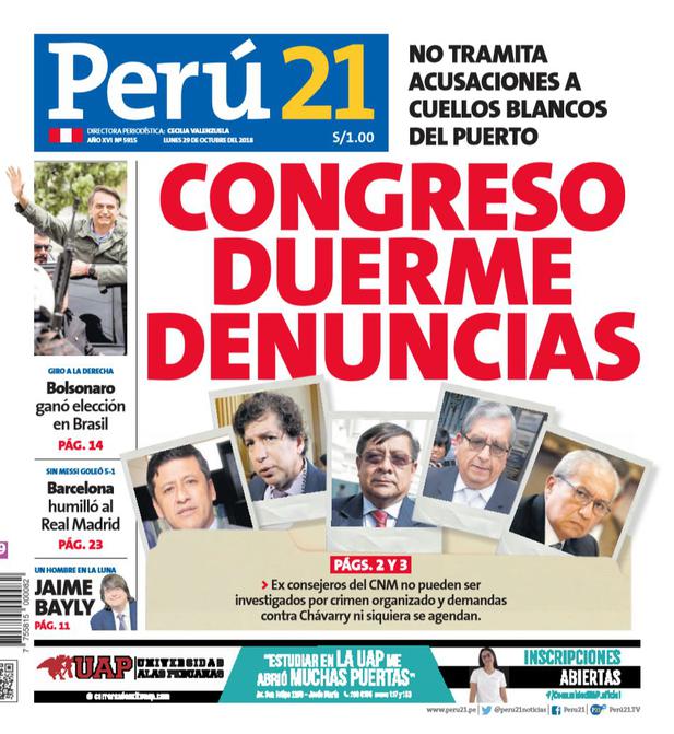 Congreso Duerme Denuncias Impresa Peru