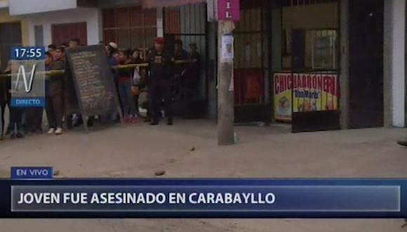 Joven asesinado en Carabayllo