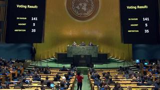 Asamblea General de la ONU exige a Rusia cesar la guerra en Ucrania