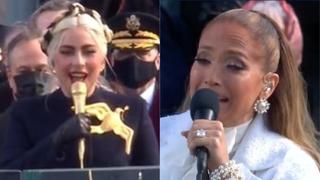 Lady Gaga y Jennifer López cantaron en la ceremonia de toma de mando de Joe Biden 