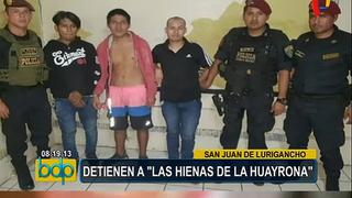San Juan de Lurigancho: Policía capturó a integrantes de la banda delincuencial ‘Las hienas de la Huayrona’