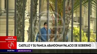 Pedro Castillo abandona Palacio de Gobierno junto a su familia tras disolver el Congreso