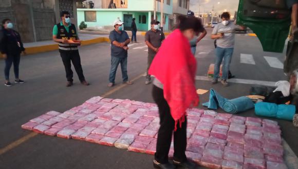 Arequipa: los detenidos serán investigados por el presunto delito tráfico ilícitos de drogas. (Foto: PNP)