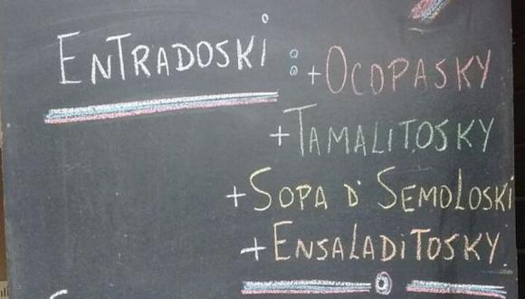 Por ejemplo, la ocopa se transformó en “ocopasky”, el tamal es “tamalitosky”, entre otros. (Facebook)