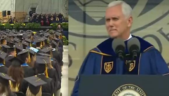Estados Unidos: Estudiantes decidieron irse de graduación mientras que el vicepresidente Mike Pence daba discurso (Fox News)