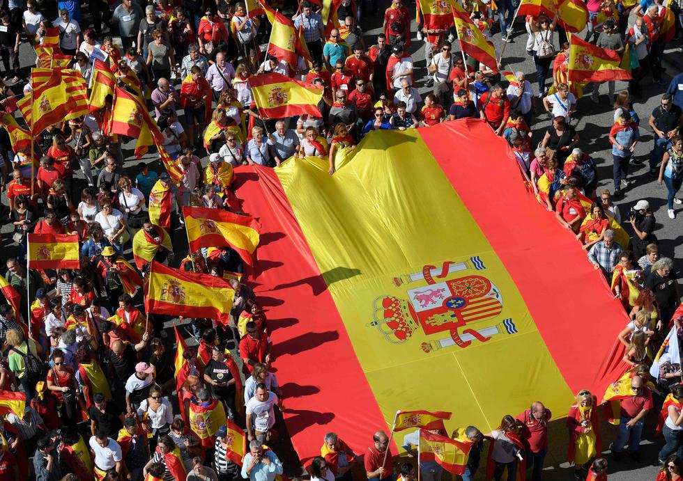 España marcha contra la independencia de Cataluña.