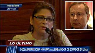 Mujer agredida denunciará penalmente a embajador de Ecuador
