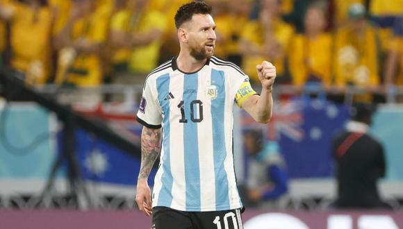 Lionel Messi abrió el marcador en el Argentina vs. Australia. Foto: EFE.