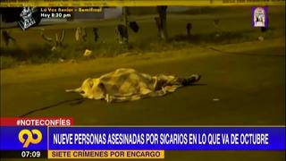 Delincuencia en Lima: Nueve personas asesinadas en lo que va de octubre