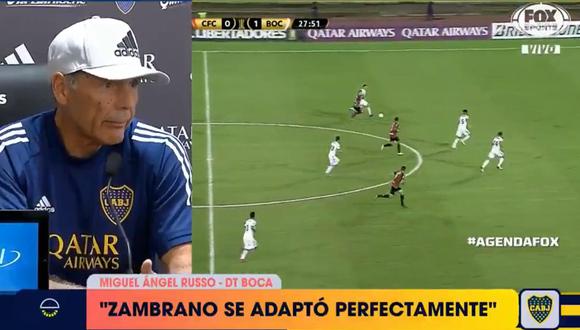 Carlos Zambrano y los halagos de Miguel Ángel Russo tras su debut en Copa Libertadores. (Fox Sports)