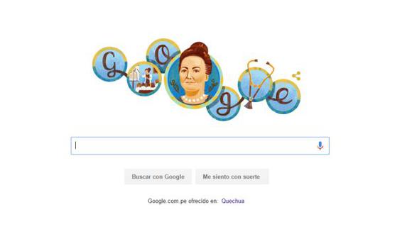Google dedicó un doodle especial a Cecilia Grierson.