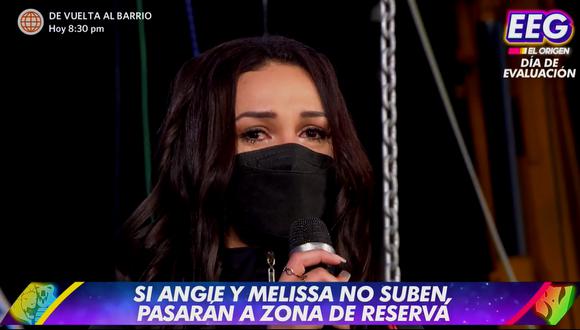 Angie Arizaga se niega hacer reto de altura. (Foto: Captura América TV).