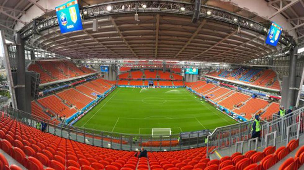 Así luce el Ekaterimburgo Arena a solo una hora del partido de la selección peruana contra Francia. (Alfredo Luna Victoria/Perú21)