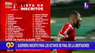 Copa Libertadores: Guerrero inscrito por el Inter para los octavos de final