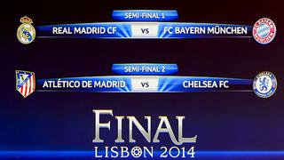 Champions League: Real Madrid-Bayern y Atlético de Madrid-Chelsea, en 'semis'