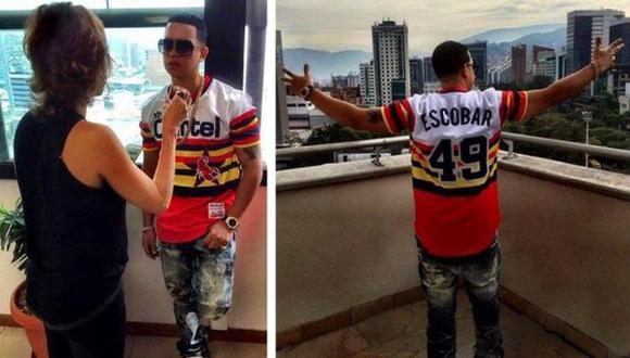 Alcalde de Medellín recriminó a reggaetonero J. Álvarez por lucir camiseta alusiva a Pablo Escobar. (Foto: El Colombiano)
