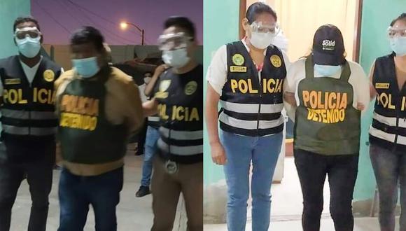 Jorge Aniceto Paco Cabrera y Nancy Marisol Mamani Huayhua continuarán recluidos en un centro penitenciario para las investigaciones (Foto: PNP)