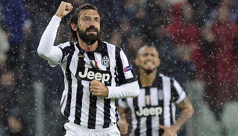 Juventus venció 3-2 a Olympiakos por el grupo A de la Champions League con un golazo de Andrea Pirlo. (Reuters)