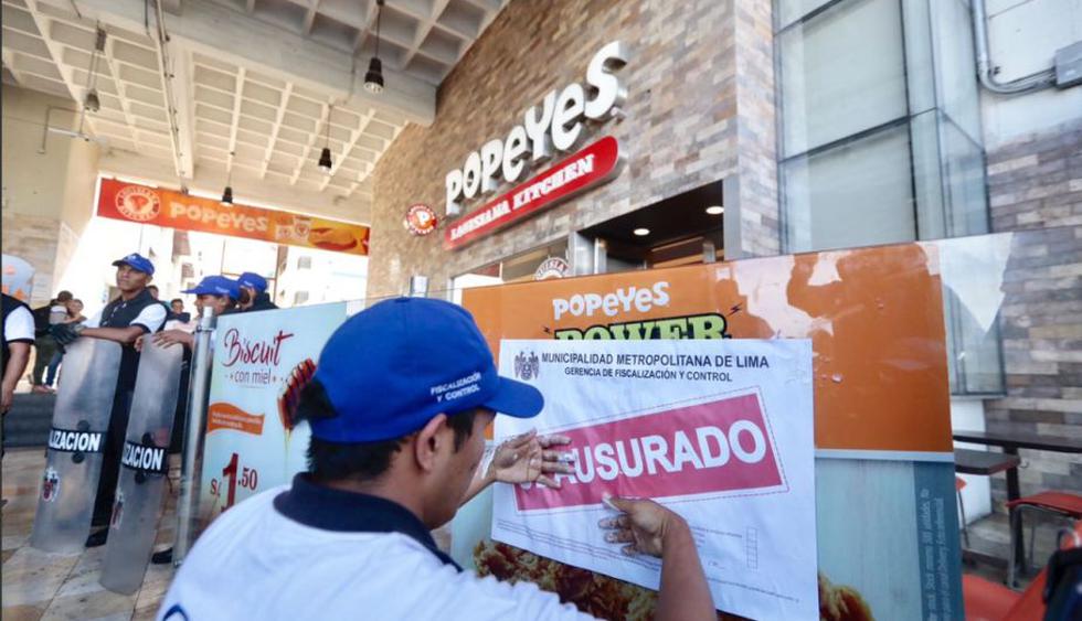 Inspeccionan restaurantes del Real Plaza Centro Cívico tras aparición de roedor en Popeye's. (Municipalidad de Lima)
