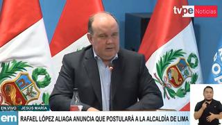 López Aliaga postulará a la alcaldía de Lima en el 2022