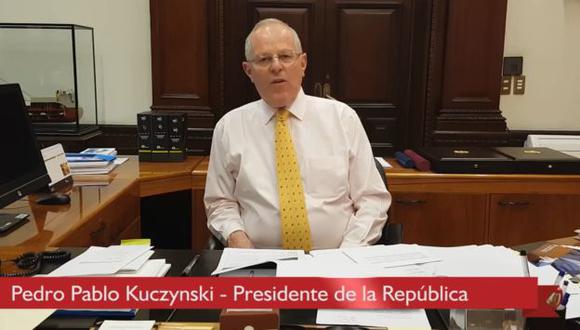 Pedro Pablo Kuczynski a congresistas sobre voto de confianza a gabinete Zavala: “Apoyen nuestro pedido”. (Captura de video)