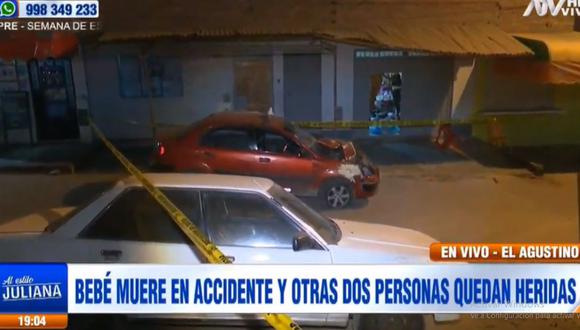 El accidente ocurrió en la cuadra 5 de la calle Río Rímac, en El Agustino. (ATV)