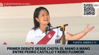 Keiko Fujimori: “El señor Castillo ha mentido cuando señala que yo los he insultado y he venido aquí para aclarar esta mentira”