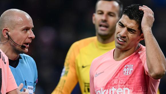 Luis Suárez no anota en Champions League fuera del Camp Nou hace más de tres años. (Foto: AFP)