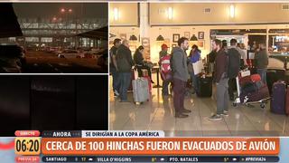 Evacuan de emergencia avión con hinchas de Chile que viajaban a la Copa América | FOTOS