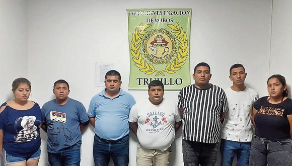 Banda operaba en Chiclayo, pero arribaron a Trujillo para supuestamente cometer una serie de fraudes en esta ciudad. (Foto: PNP)