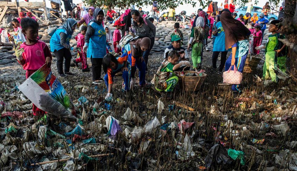 Miles de activistas participan del Día Mundial de la Limpieza del planeta. (Foto: AFP)