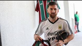 Selección de Argentina recibió camisetas personalizadas del Fluminense | FOTOS y VIDEO