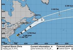 Chris se convierte en huracán, aunque se mantiene lejos de la costa de EE.UU.