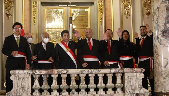 Presidente Castillo toma juramento a sus nuevos ministros del Gabinete Ministerial. Foto: César Bueno @photo.gec