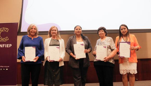 Cinco mujeres son reconocidas por Confiep por promover la equidad de género.