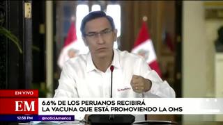 Presidente Vizcarra se pronuncia sobre adquisición de la vacuna contra el COVID-19