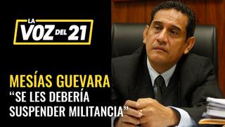 Mesías Guevara sobre mensajes a ministro Inchaústegui: “Se les debería suspender militancia”