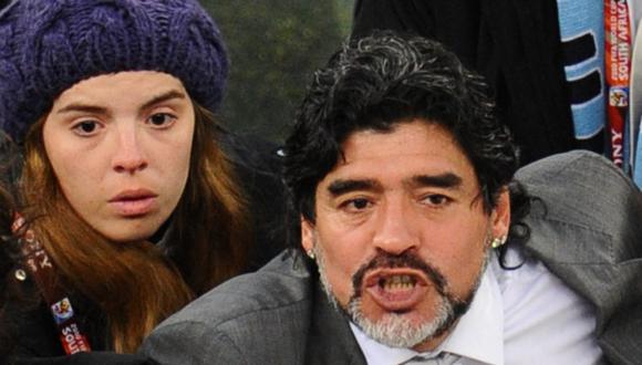 Dalma y Diego Maradona (Foto: AFP).