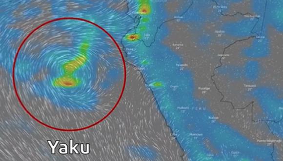 Ciclón Yaku influye en lluvias extremas en Tumbes, Piura y Lambayeque. (Foto: Senamhi)