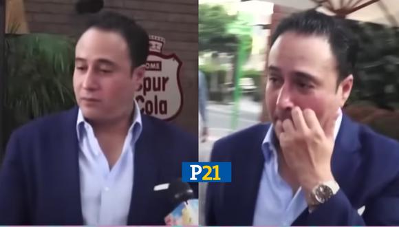 Luis Galarza Muro evitó responder las preguntas del reportero de 'Amor y Fuego'. (Imagen: Willax TV)