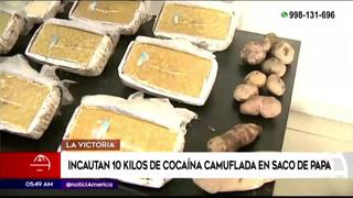 La Victoria: incautan 10 kilos de cocaína camuflada en saco de papas