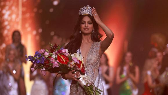 Harnaaz Sandhu, Miss India, ganó el Miss Universo 2021. (Foto: AFP).