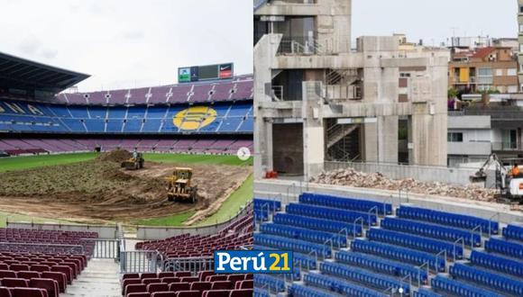 El estadio Spotify Camp Nou se encuentra en plena remodelación. Foto: Instagram de @ge.globo