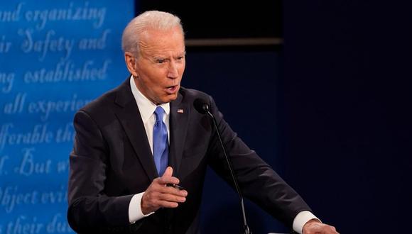 Joe Biden participa en el último debate antes de las elecciones del 3 de noviembre. (Foto: Morry GASH / POOL / AFP)