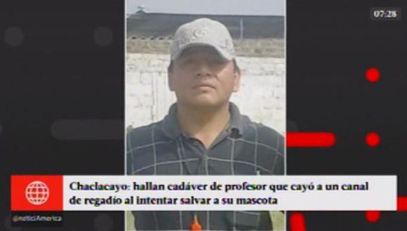 Chaclacayo: Hallan cadáver de profesor que cayó a canal de regadío por intentar salvar a su mascota (América TV)