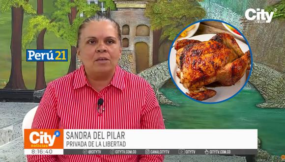 Sandra Del Pilar, condenada a 14 años por robar un pollo asado (Captura de pantalla: City TV)